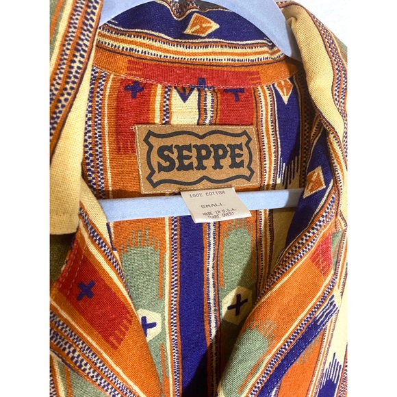Vintage Seppe Western Aztec Print Button Down-S - Picture 4 of 4